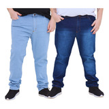Kit 02 Calça Plus Size Jeans Masculina Confortável Premium