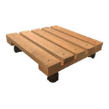 Kit 02 Carrinho Suporte Rodinhas Vaso Plantas 30cm Quadrado