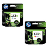Kit 02 Cartucho 664xl Tricolor 664 Xl Original Hp E Lacrado