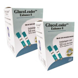 Kit 02 Cxs Tiras Reagentes Glucoleader 100 Tiras Glicemia 