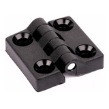 Kit 02 Dobradiça Dn 50x50 Nylon Cor Preta Uso Geral