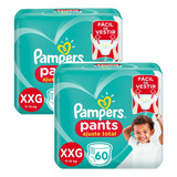 Kit 02 Fraldas Pampers Pants Ajuste Total Xxg 60