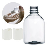 Kit 02 Frascos Plástico Pet 250ml Tampa Disk Top Alcool Gel