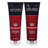 Kit 02 John Frieda Radiant Red Colour Condicionador/shampoo