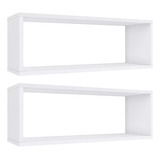 Kit 02 Nichos 50x25 Branco 15cm De Profundidade Decoração