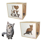 Kit 02 Nichos Gatos C/ Almofada - Mdf - Frente Branca 