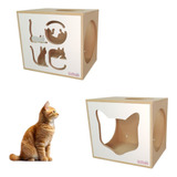 Kit 02 Nichos Gatos Mdf Cru - Frente Branca Cj 2 Pcs