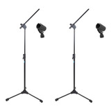 Kit 02 Pedestal Para Microfone Ask+