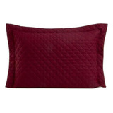 Kit 02 Porta Travesseiro Matelado 70cm X 50cm Capa Protetora Cor Vinho Liso
