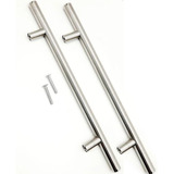Kit 02 Puxadores Haste Aço Inox 19,2cm P/ Gavetas Portas