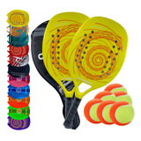 Kit 02 Raquete De Beach Tenis Carbono 3k Profissional Leve
