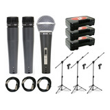 Kit 02 Renius-7 + 1 Renius-8 + Cabo Xlr-p10 + 3 Pedestais