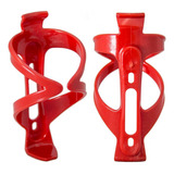 Kit 02 Suportes Garrafa Caramanhola Bicicleta Plastico Cor Vermelho