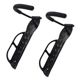 Kit 02 Suportes Parede Gancho Pendurar Bicicleta Vertical Cor Preto