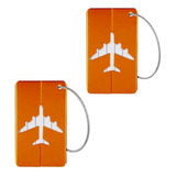 Kit 02 Tag Etiqueta De Mala E Mochila - Laranja