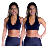 Kit 02 Tops Nadador Com Bojo Fitness Academia Esporte Lazer