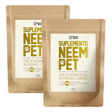 Kit 02un Suplemento Neem Pet 100% Natural Combate Coceiras