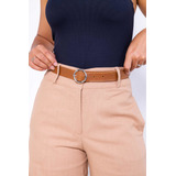 Kit 03 Cinto Feminino Colorido Couro Fivela Redonda Retro