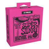 Kit 03 Encordoamento Guitarra 0.9 Ernie Ball Super Slinky