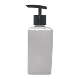 Kit 03 Frascos Square Tokyo Branco P/sabonete/alcool/creme-