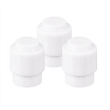 Kit 03 Knobs Ponteiro Branco P/ Chave 3p Guitarra Telecaster