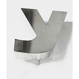 Kit 03 Letras Em Aço Inox Letreiro Caixa Números 3d Fachada 15 Cm