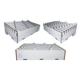 Kit 03 Organizadores Celular Assistência Técnica Mdf Branco