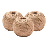 Kit 03 Rolo Fio Cordão Rami 2mm 200g Sisal Convite 180mt