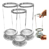 Kit 03 Suporte Castiçal Porta Vela 7 Dias Base Alumínio 