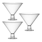 Kit 03 Taça Martine Doceira Bomboniere Sobremesas 2400ml Cor Transparente