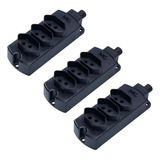 Kit 03 Tomadas Barra Multipla Régua Extensão 20a Tripla