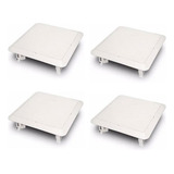 Kit 04 Arandela 6 Polegadas Som Quadrada Teto Gesso Ambiente