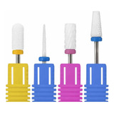 Kit 04 Brocas De Cerâmica Unhas Manicure Porcelana Novo