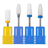 Kit 04 Brocas De Cerâmica Unhas Manicure Porcelana Novo
