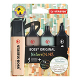 Kit 04 Caneta Marca Texto Stabilo Boss Nature Colors 70/42-5