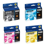 Kit 04 Cartucho Tinta Original Epson T140 Tx560 Tx620 Nf