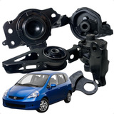 Kit 04 Coxim Calço Motor Câmbio Honda Fit 1.4 8v 1.5 Manual