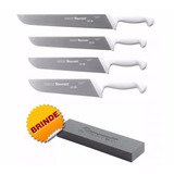 Kit 04 Facas Profissional Açougueiro Starrett + Brinde