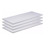 Kit 04 Prateleiras Nicho Mdf 150x20 Branco 15mm 1,50 X 20cm
