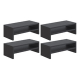 Kit 04 Suportes Monitor Stand Home Office Lap 63cm Preto