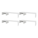 Kit 04 Suportes Monitor Stand Home Office Lap 90cm Branco