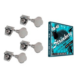 Kit 04 Tarraxas Baixo Jazz Bass+encordoamento Strinberg Sb40