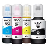 Kit 04 Tinta Original Epson L4260 L4160 L6191 L6171 T504