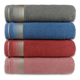 Kit 04 Toalha Banhão Gigante Luxo 100% Algodão Alta Absorção