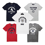 Kit 05 Camisetas Abercrombie & Fitch E Hollister Originais