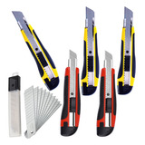 Kit 05 Estilete Profissional De Precisão Emborrachado Lamina