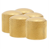 Kit 05 Knob Pressão Metal Dourado Guitarra Baixo Strinberg