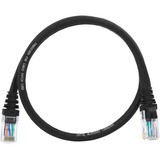 Kit 05 Patch Cord Para Roteador Cat5e - 40 Cm Preto T-568b