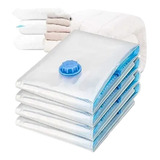 Kit 05 Saco À Vácuo Para Guardar Roupa 70 X 100 Cm + Bomba