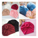 Kit 05 Turbante Touca Gorro Infantil Bebê Nó Grils Headwear